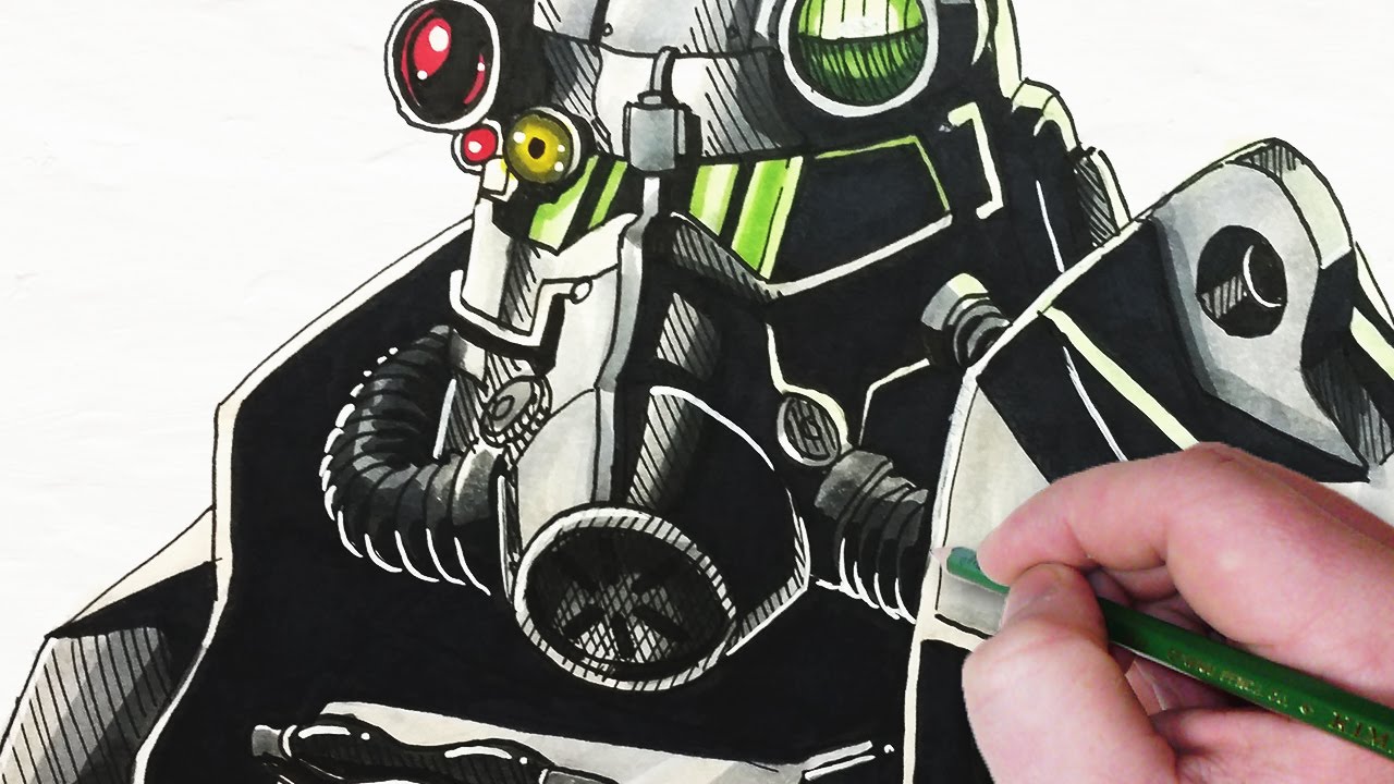 1280x720 Let's Draw Fallout Power Armor