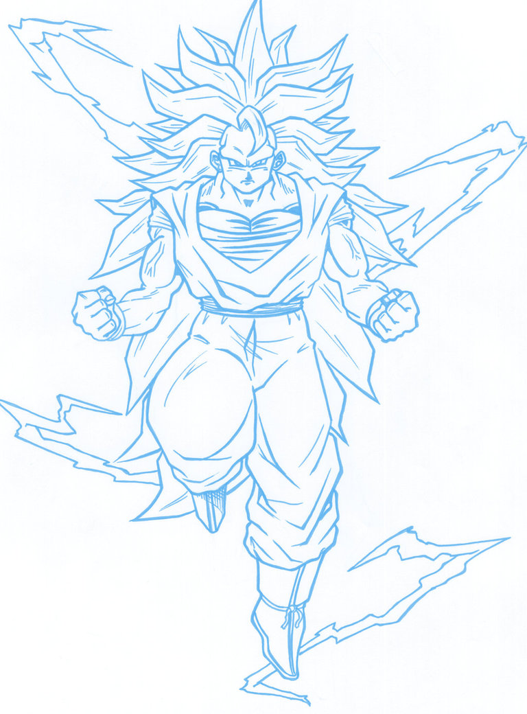 768x1040 Ss3 Goku Power Up By Guerotheartist