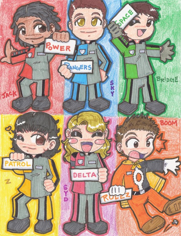 600x784 Chibi Power Rangers Spd Rulez By Damee Momma