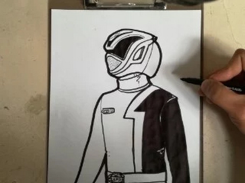 480x360 How To Draw Power Ranger S.p.d.