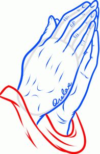 196x302 How To Draw Praying Hands Tattoo Step 10 Drawings