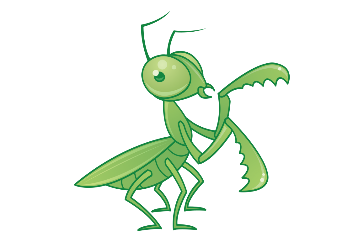 1160x772 Praying Mantis Cartoon Character By Fizzgig