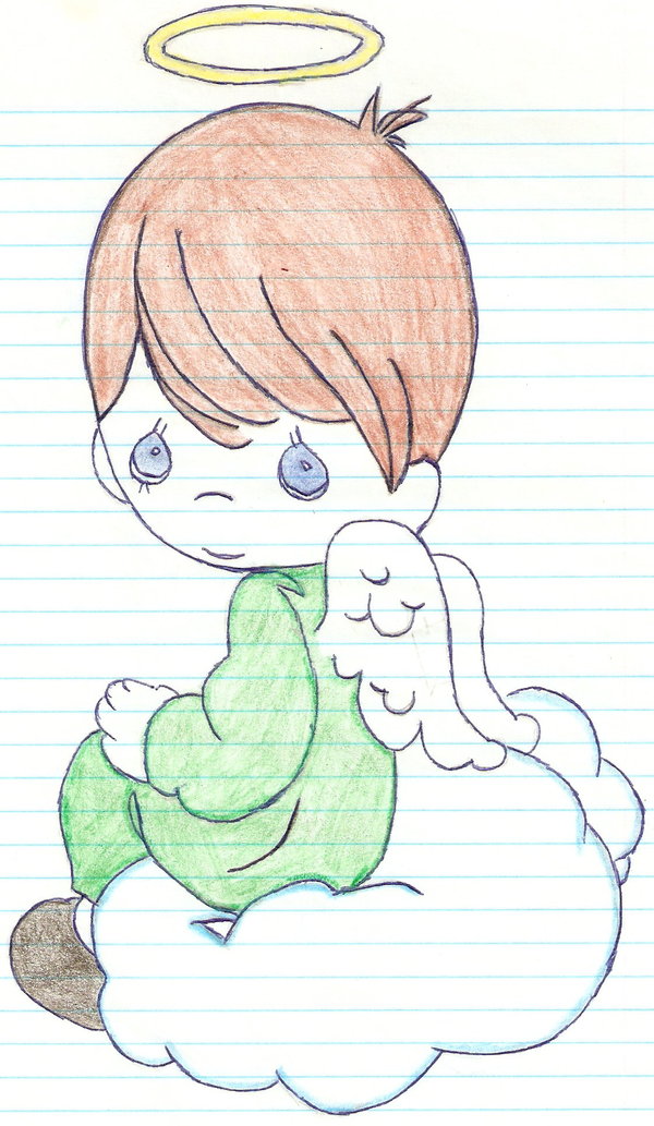 600x1033 Precious Moments Boy Angel By Dixiedelight