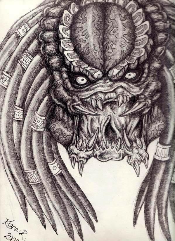 599x825 Predator Face By Doberman13