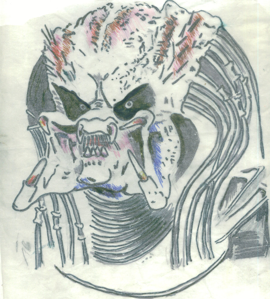 900x995 Predator Face By Blind Woman By Cheetah16