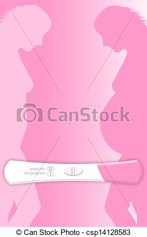292x470 Positive Pregnancy Test Stock Illustration