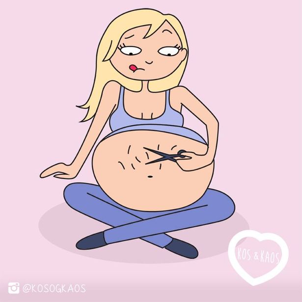 615x615 Mum's Brilliant Cartoons Illustrate Pregnancy And Motherhood As It
