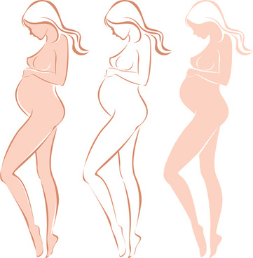 361x368 Cartoon Drawing Pregnant Woman Free Vector Download (101,267 Free