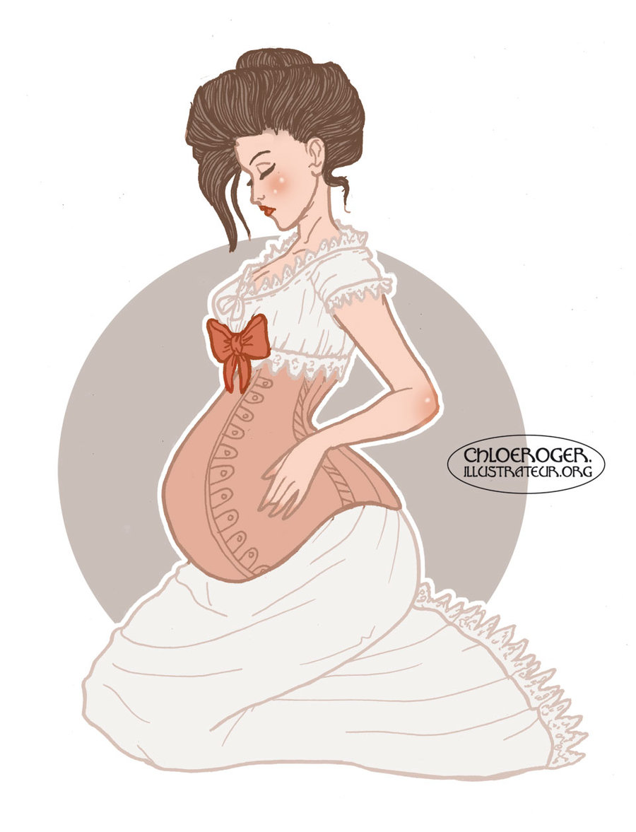 900x1177 Pregnant Victorian Woman By Lataupinette