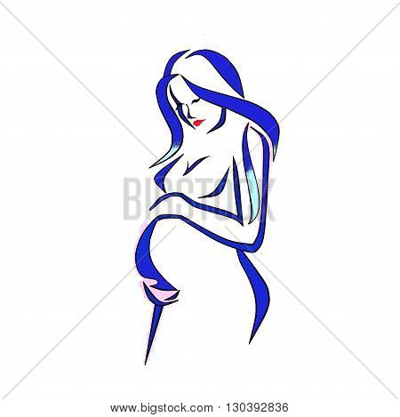 450x469 Pregnant Women Sketch Images, Illustrations, Vectors