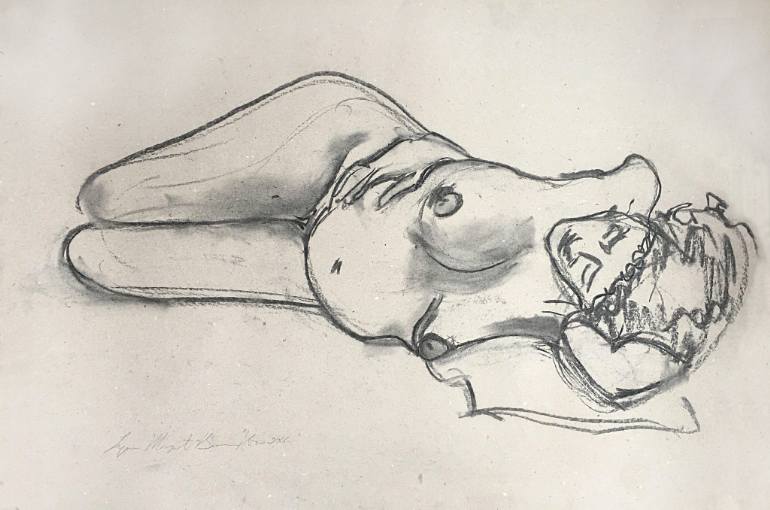 770x510 Saatchi Art Pregnant Woman Drawing By Lynne Margaret Brown