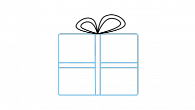 382x215 How To Draw A Christmas Present, Holidays, Easy Step By Step