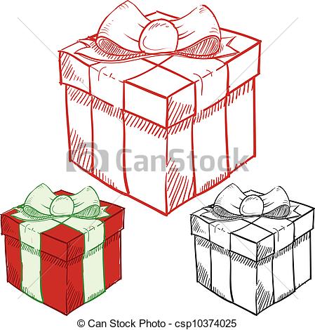 449x470 Drawing Of Christmas Present