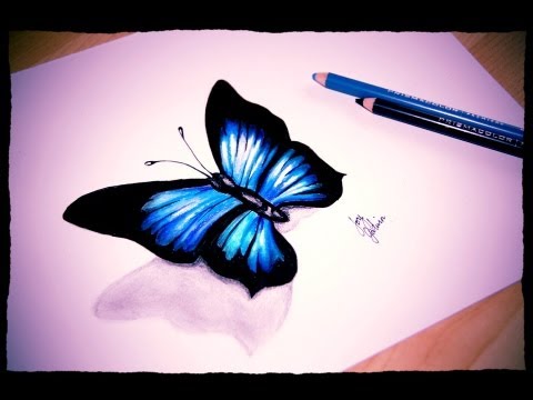 480x360 How I Draw A Simple Butterfly (Prismacolor Pencils And Markers