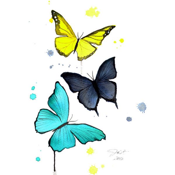 600x600 Print From Original Watercolor Butterfly Illustration By Jessica