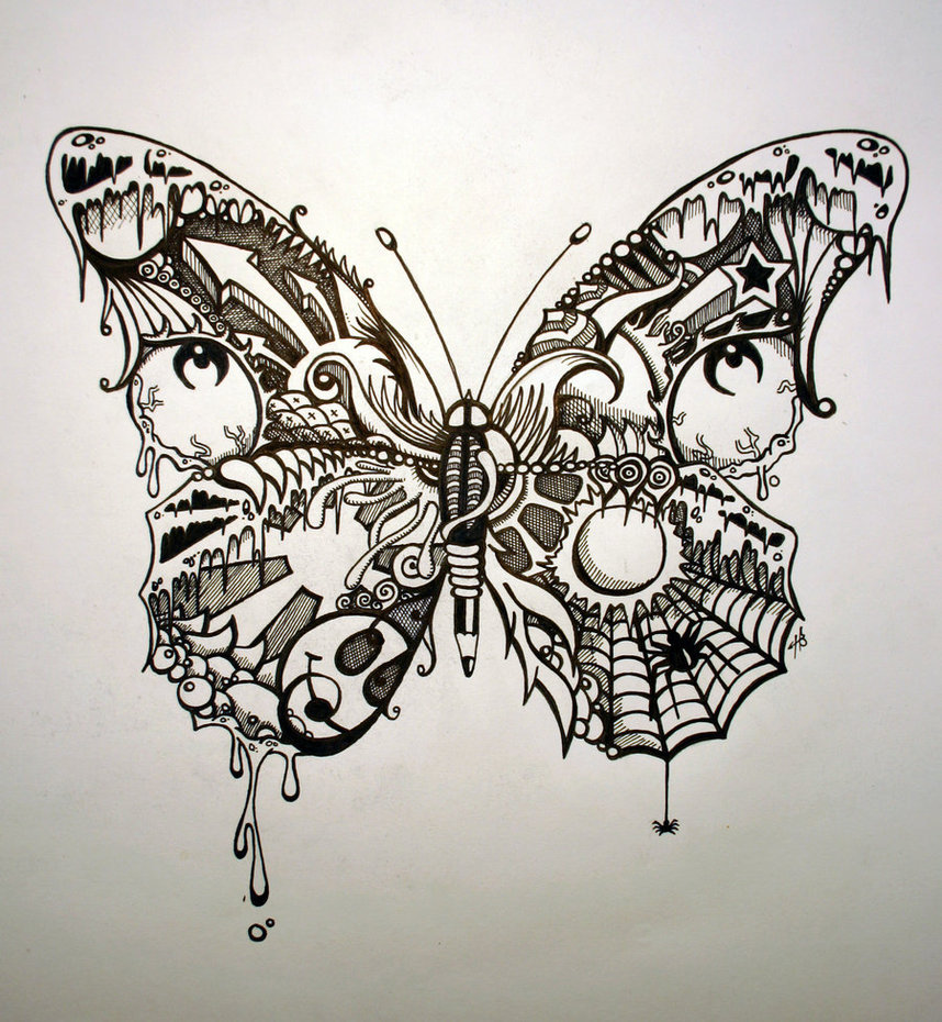 Pretty Butterfly Drawing at GetDrawings | Free download