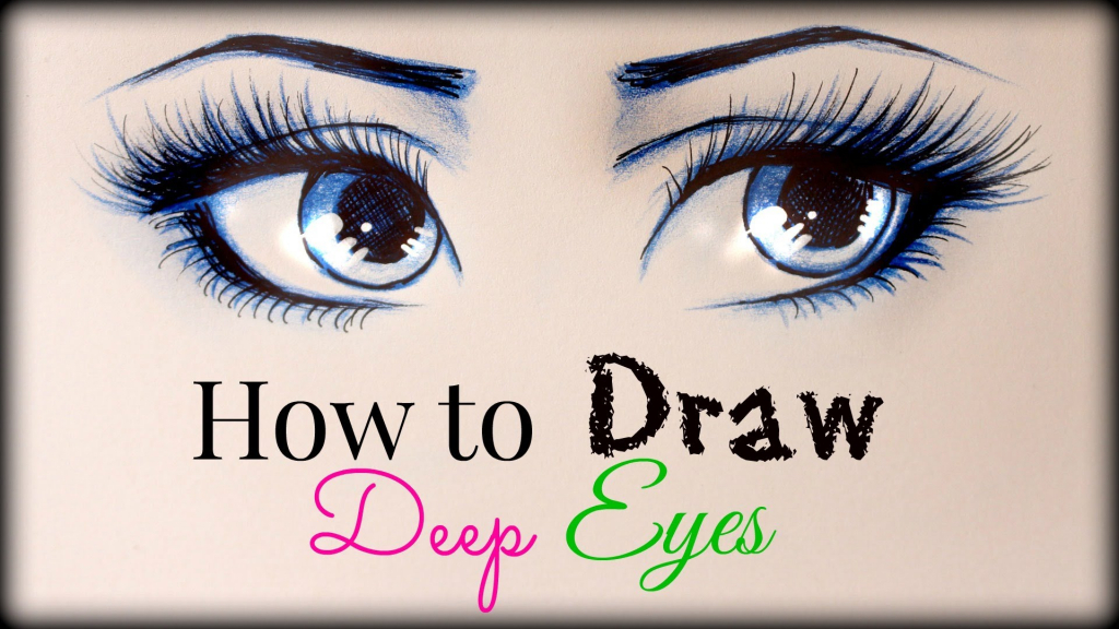 1024x576 Pretty Eye Drawings Drawing Tutorial How To Draw And Color Deep