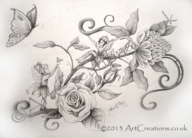 663x479 Pretty Drawings Of Fairies A4 Fairie Drawing 2 Painting Adult