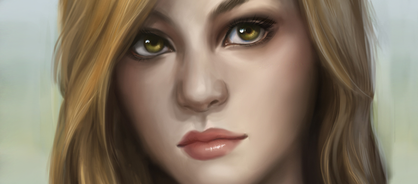 830x365 A Pretty Lady Painting Portrait