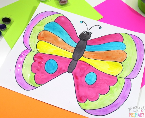 612x499 Spring Butterfly Directed Drawing