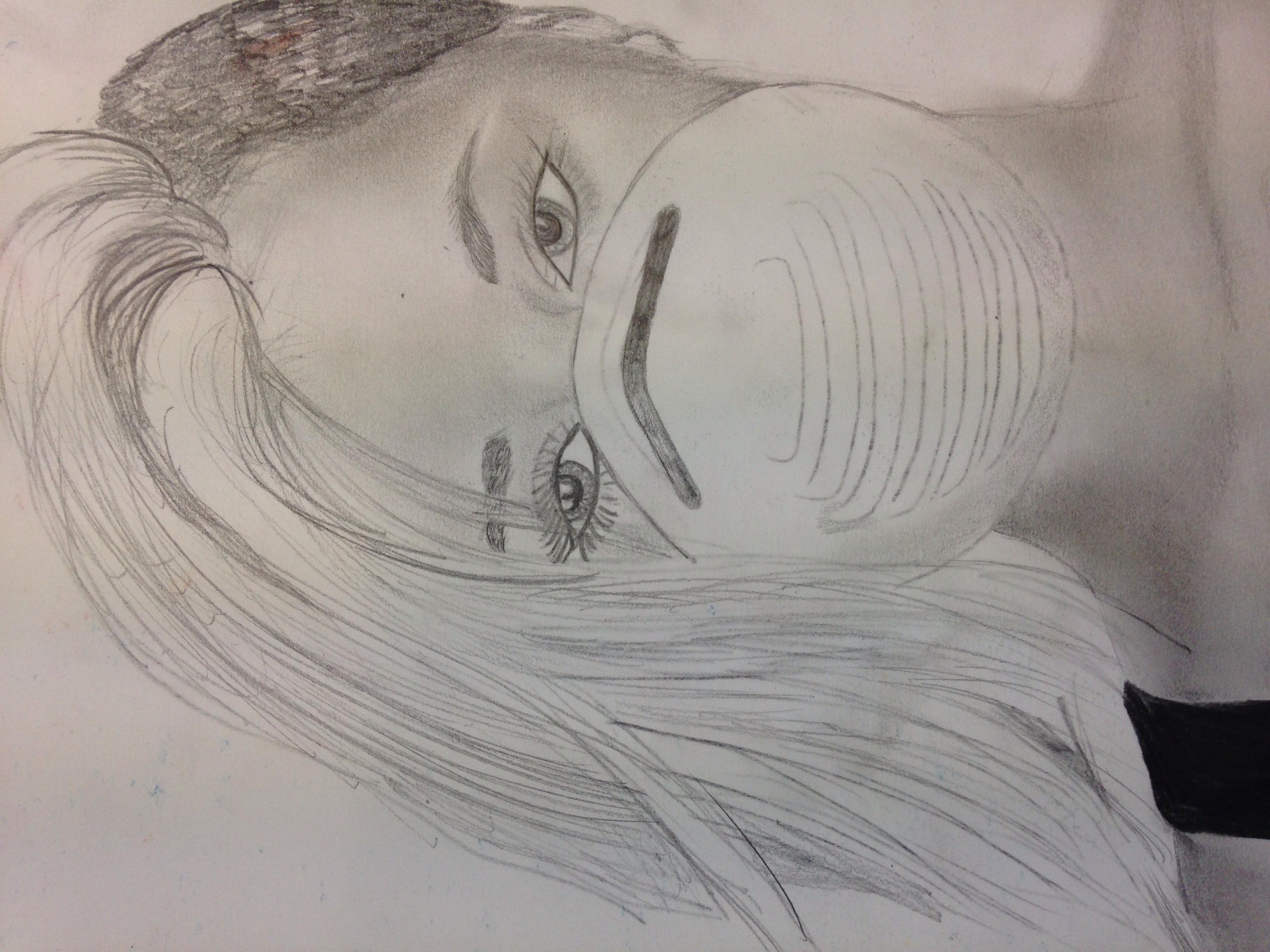 3264x2448 Year 11. Gcse Art And Design. Portraiture. Graffiti. Pencil