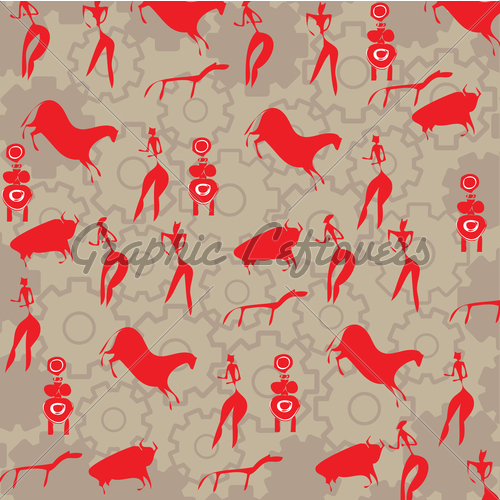 500x500 Primitive Drawing Background Gl Stock Images