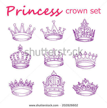 450x454 Prince And Princess Crown Drawing
