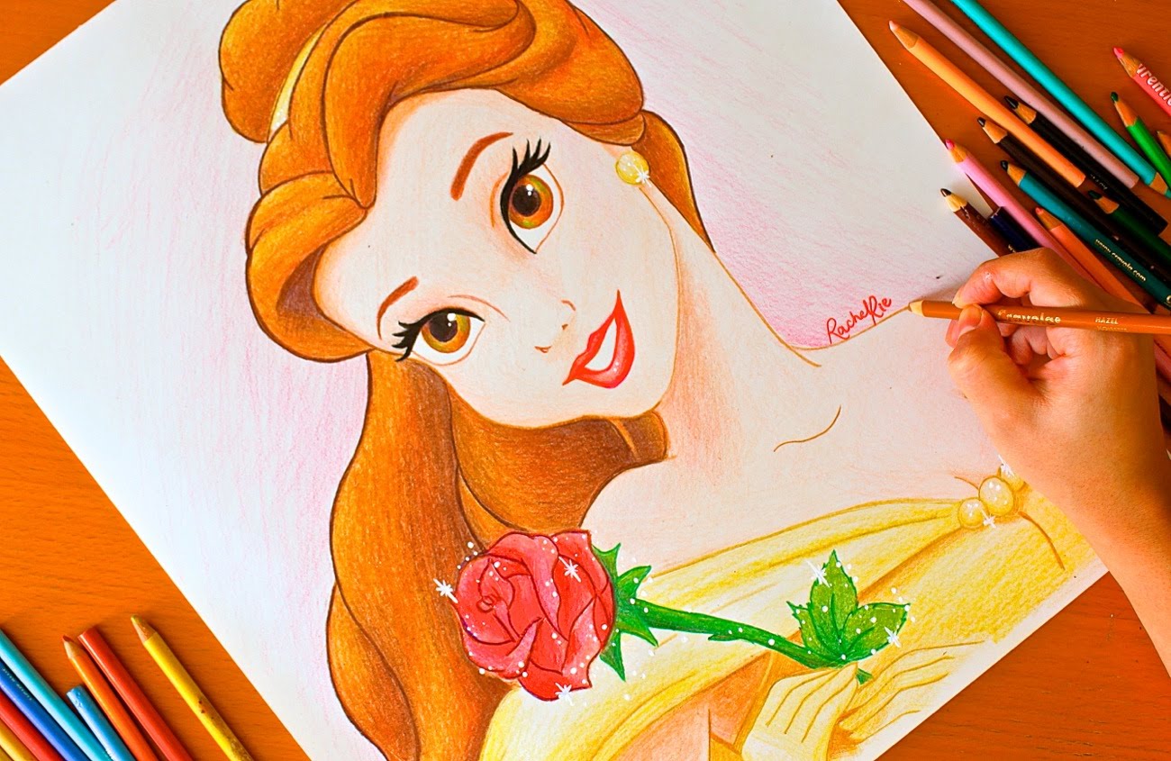1300x845 Drawing Princess Belle Disney Budget Art
