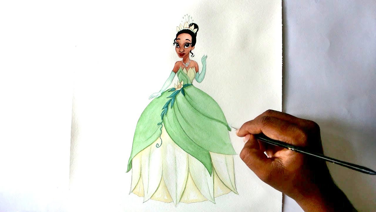 1280x720 How To Draw Princess Tiana From The Princess And The Frog Movie