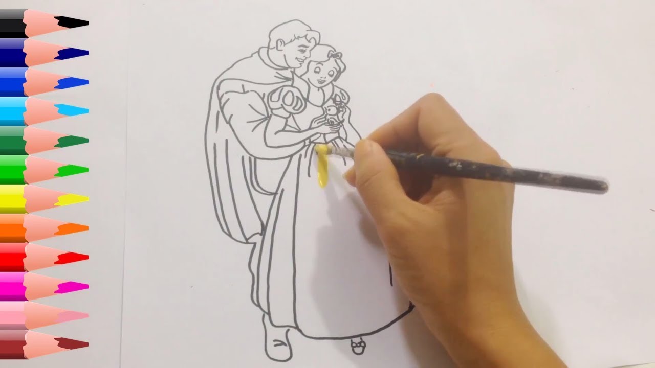 1280x720 How To Draw Prince And Princess Snow White