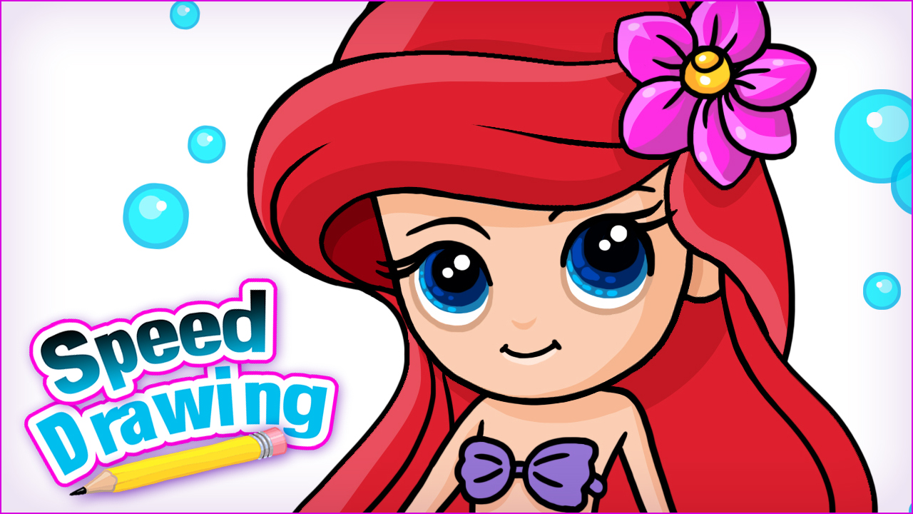 1280x720 How To Draw Ariel The Little Mermaid Disney