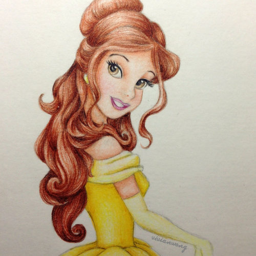 Princess Belle Drawing at GetDrawings | Free download