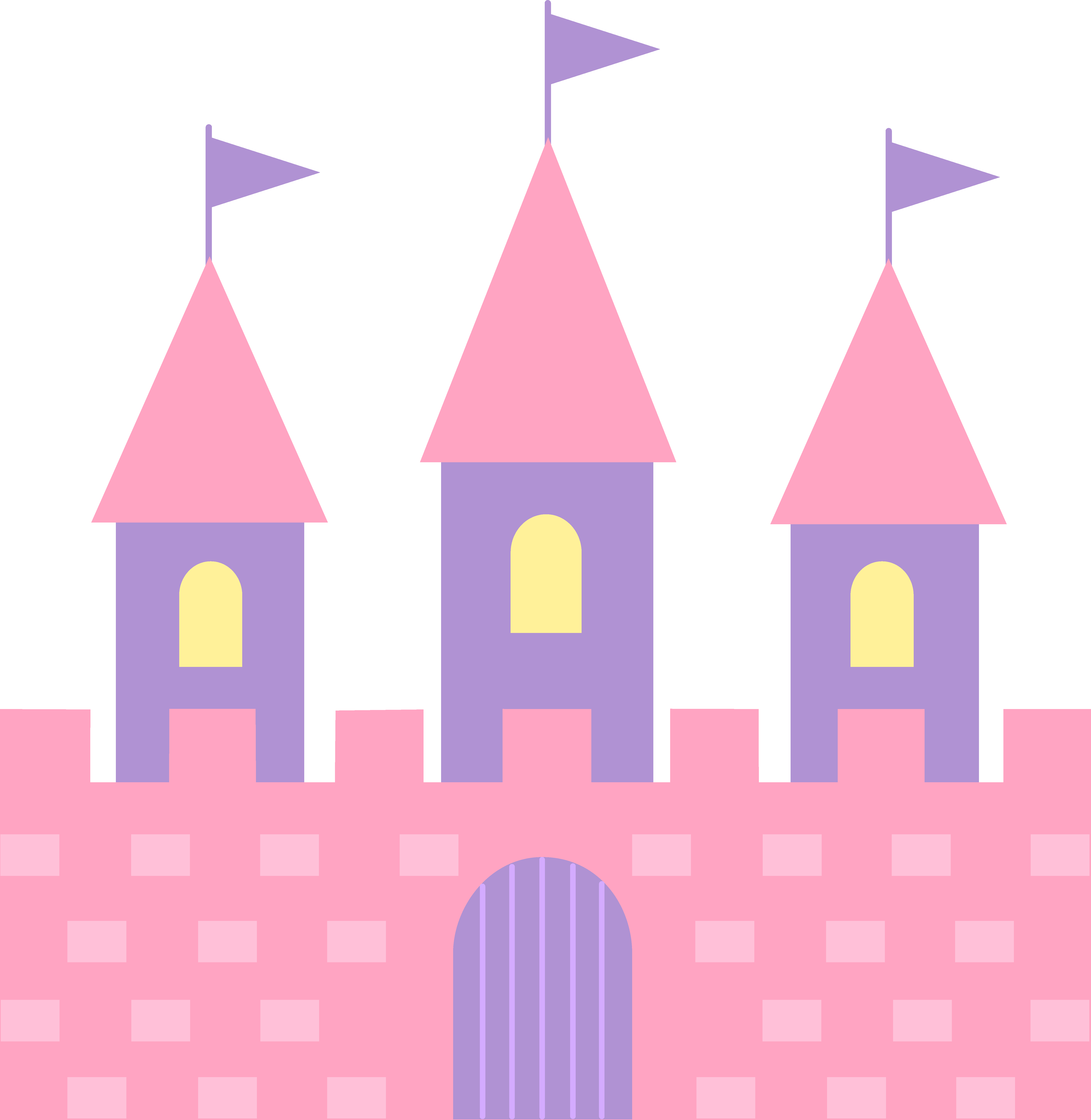 5716x5873 Cute Pink Princess Castle