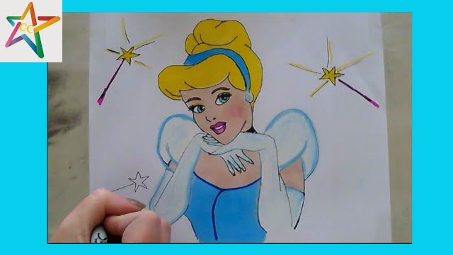 640x360 How To Draw And Color Disney Princess Cinderella From Cinderella