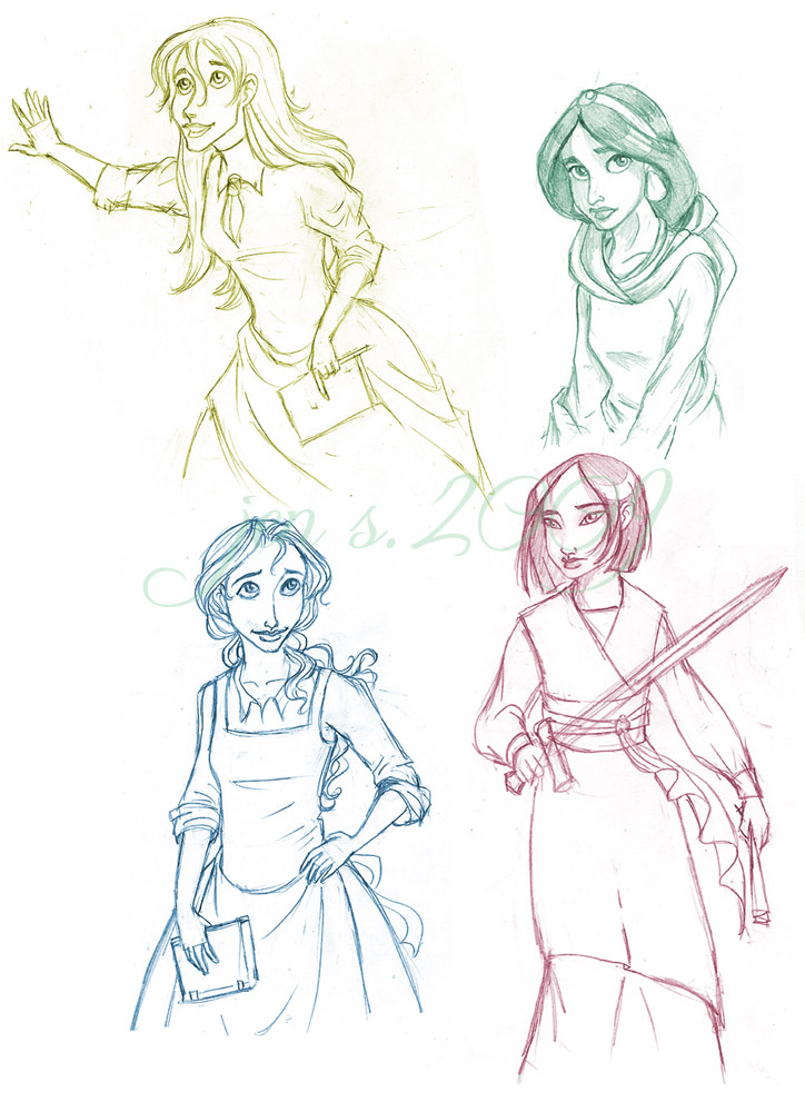 724x1000 Disney Princess Sketches By Doomandnachos