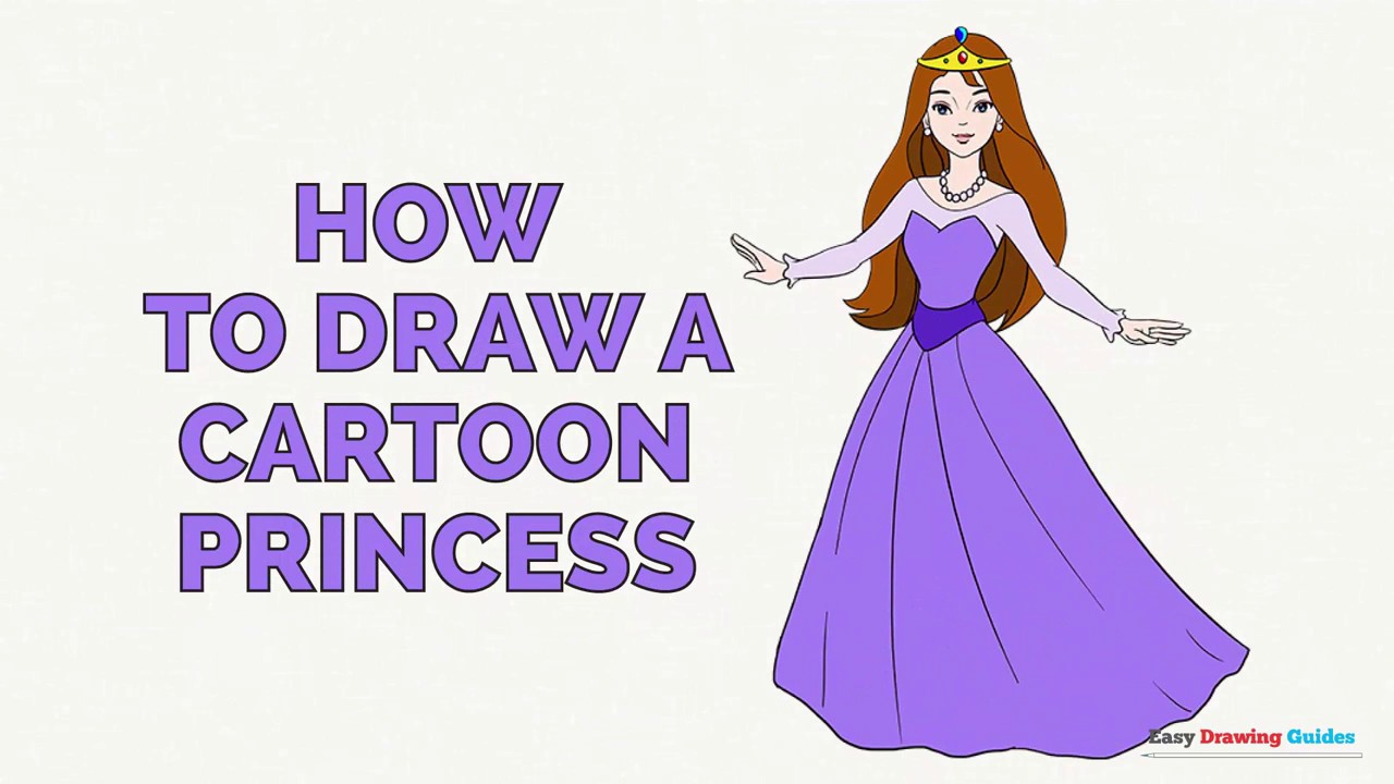1280x720 How To Draw A Cartoon Princess In A Few Easy Steps Drawing