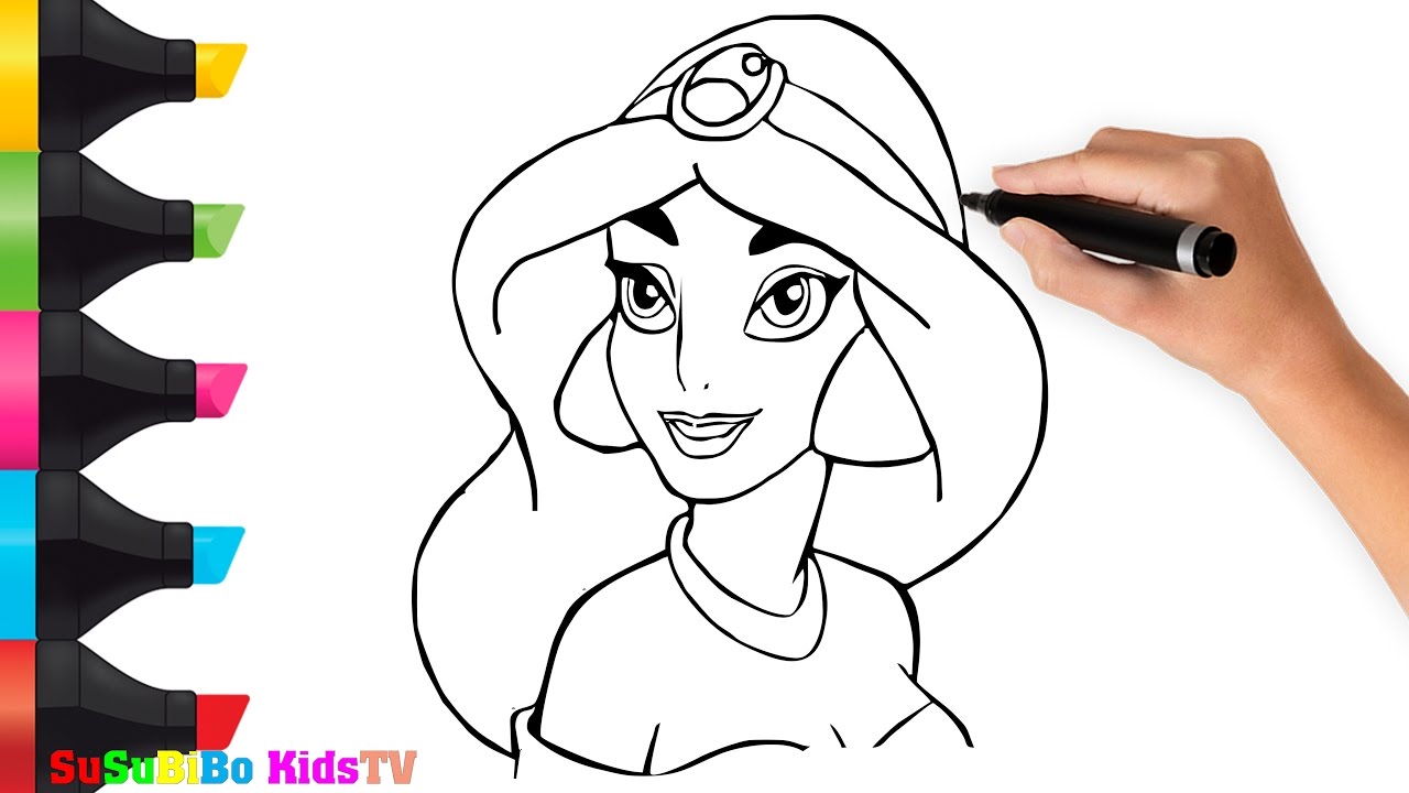 1280x720 How To Draw A Cartoon Princess Draw Kids Draw