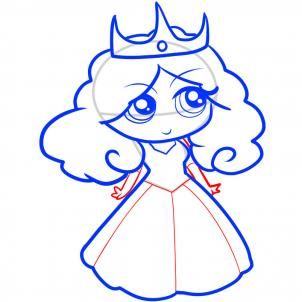 302x302 How To Draw A Princess For Kids Step 8 Tanvi