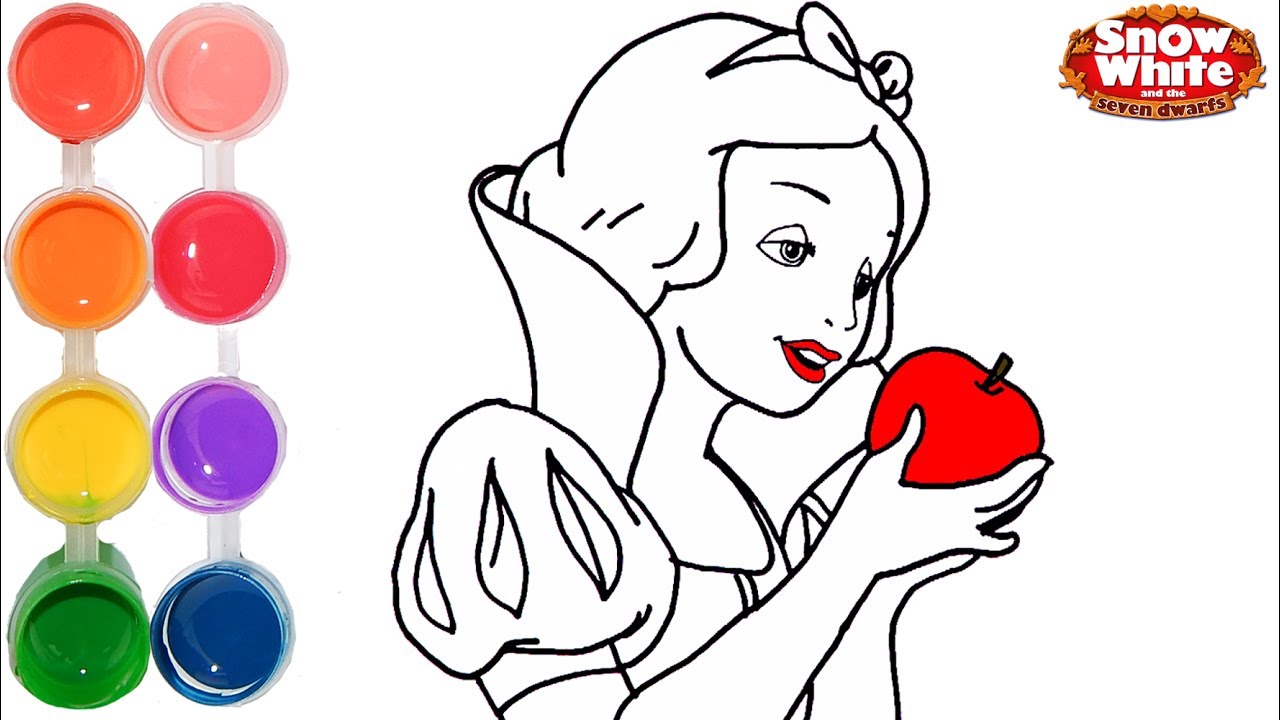 1280x720 How To Draw Amp Color Snow White Disney Princess Drawing Makeup