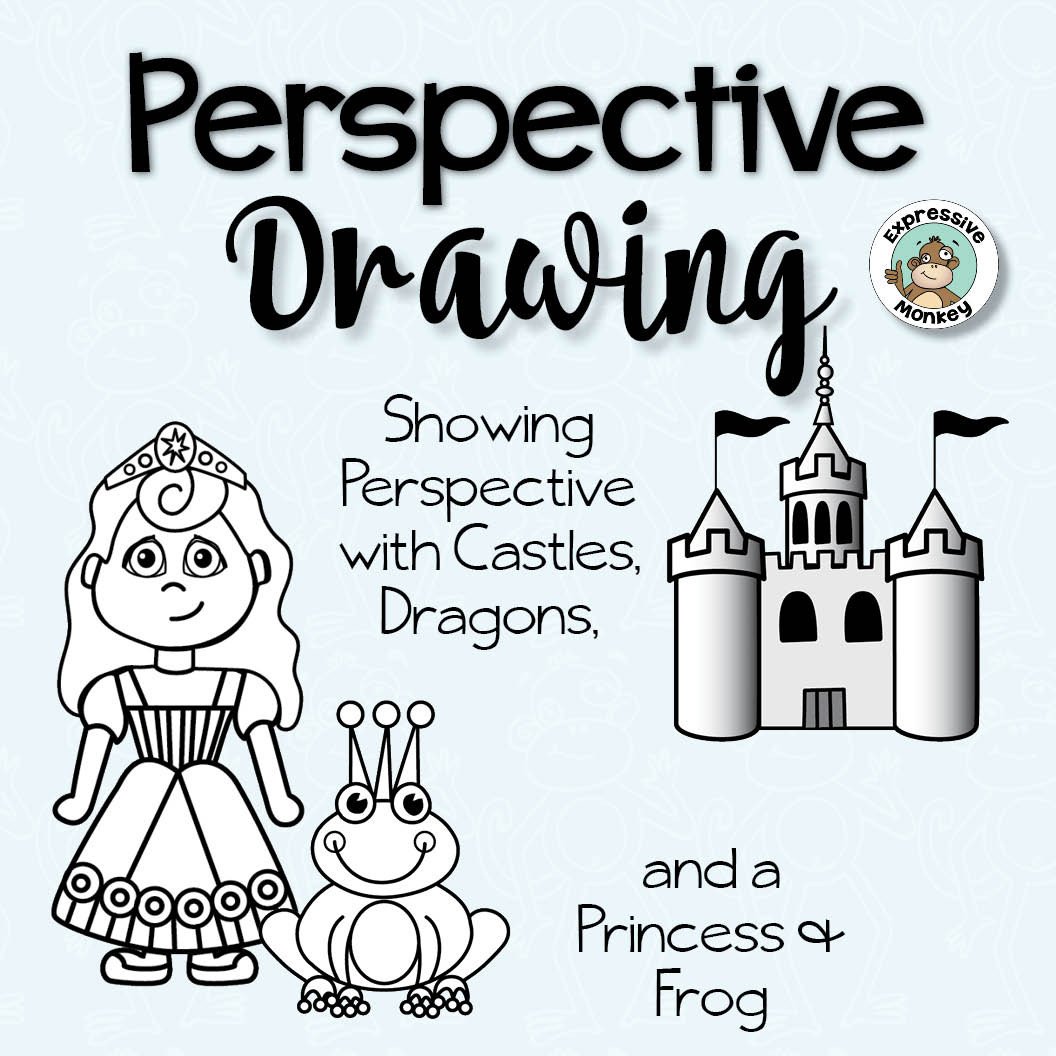 1056x1056 Perspective Drawing Showing Perspective With Castles, Dragons +