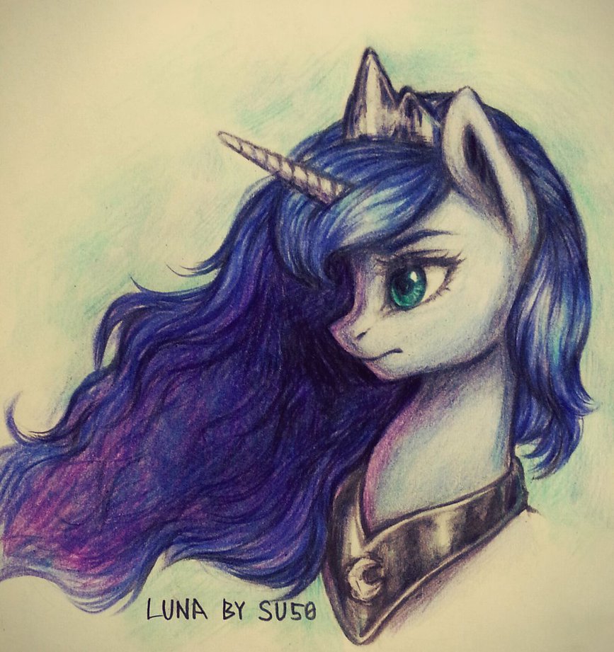 867x921 Princess Luna Drawing By Tnthsu50