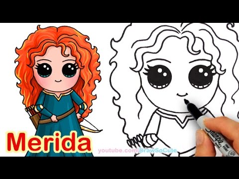 480x360 How To Draw Disney Princess Merida From Brave Step By Step Cute