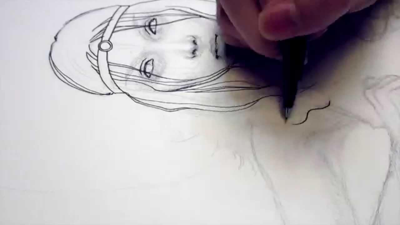 1280x720 Princess Mononoke Speed Drawing Part 1