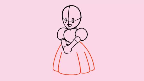 550x309 How To Draw Princess Peach 11 Steps (With Pictures)