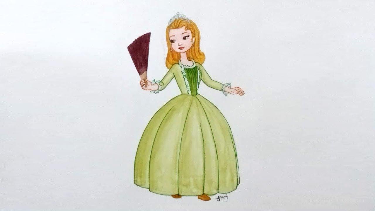 1280x720 How To Draw Princess Amber From Sofia The First