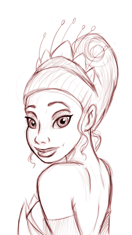 433x771 Tiana Sketch By Pandatails