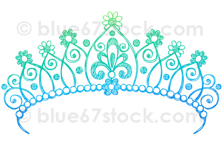 450x293 Hand Drawn Sketchy Princess Tiara Crown Doodle Drawing