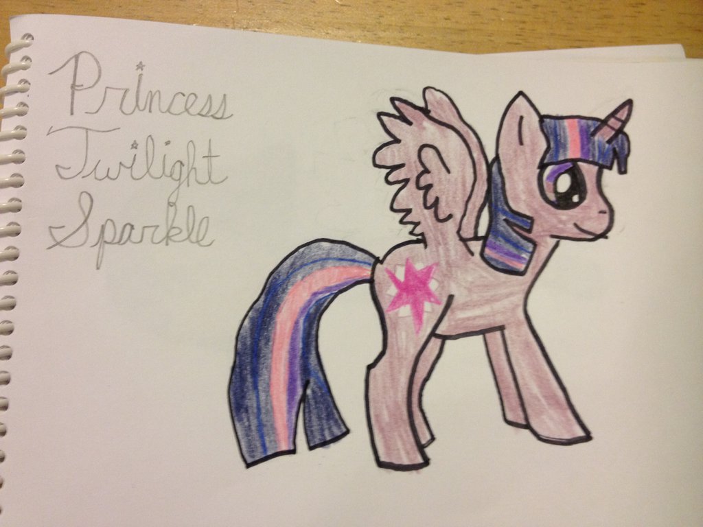 1024x768 Princess Twilight Sparkle Drawing! By Xrandomgurl