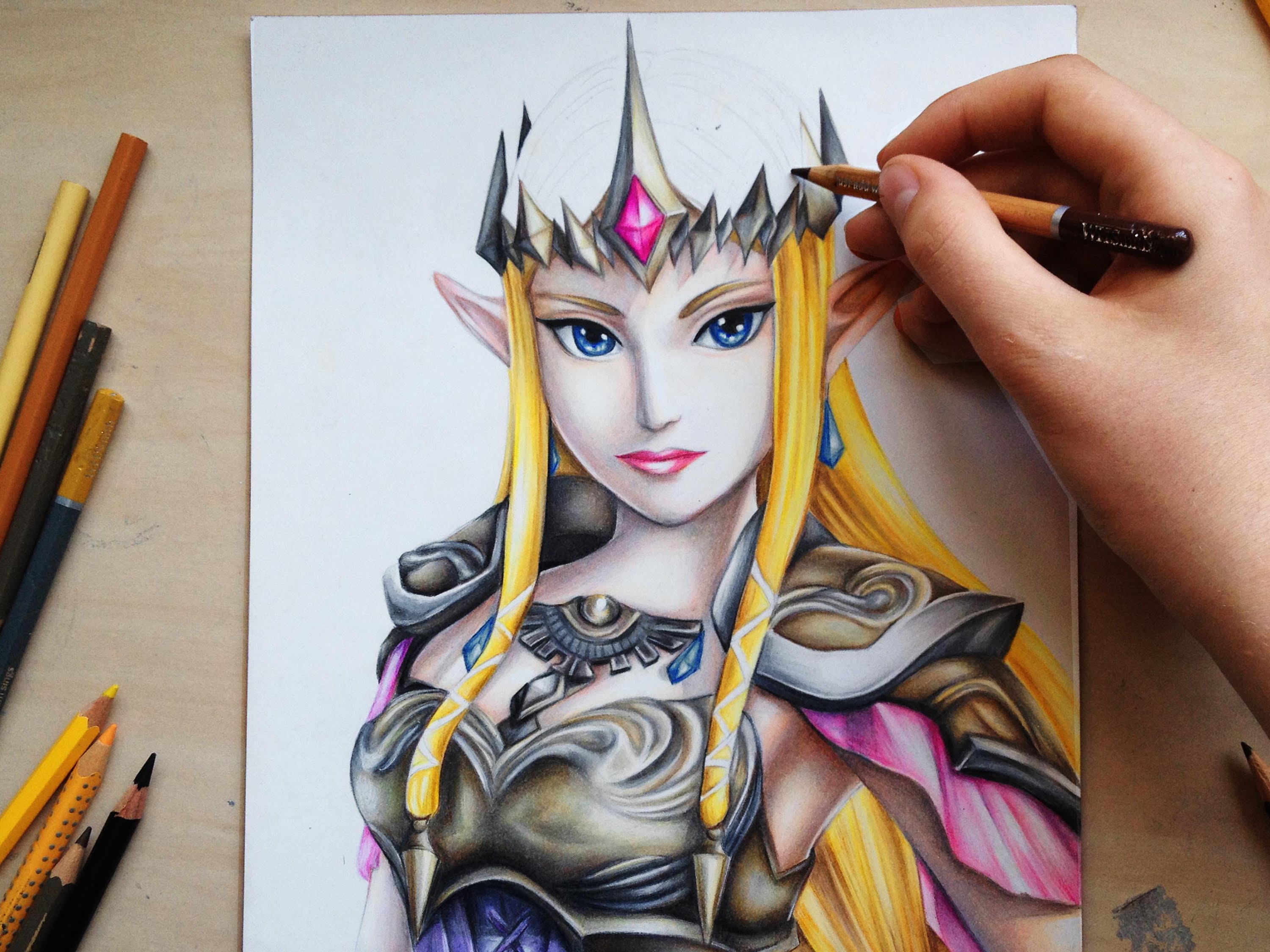 3000x2250 Drawing Princess Zelda From The Legend Of Zelda