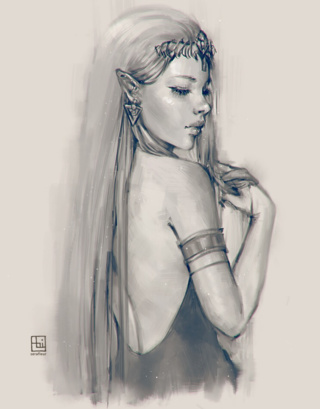 320x409 Princess Zelda Sketch.